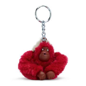 Kipling Mom And Baby Sven Monkey Keychain Accessories Raspberry Dream | AU 1951VR